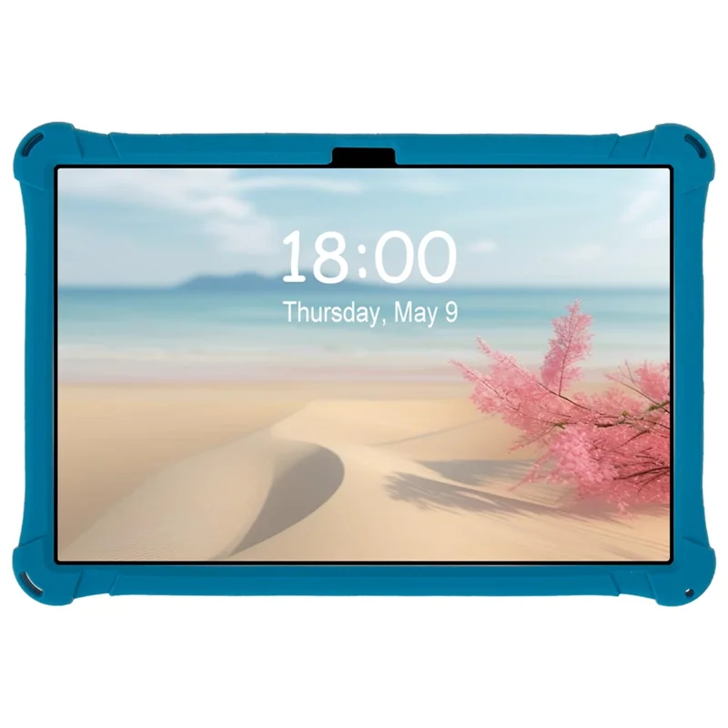 For Samsung Galaxy Tab A9+ X216 Case Cartoon Design Rotatable Kickstand Silicone Tablet Cover - Green