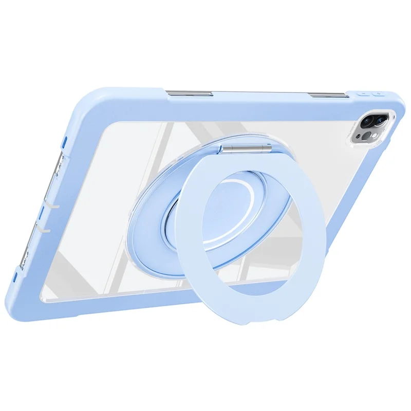 For iPad Pro 11 (2022) / (2021) / (2020) / Air (2022) / (2020) Case Swivel Kickstand PC+Silicone Anti-Drop Tablet Cover - Blue