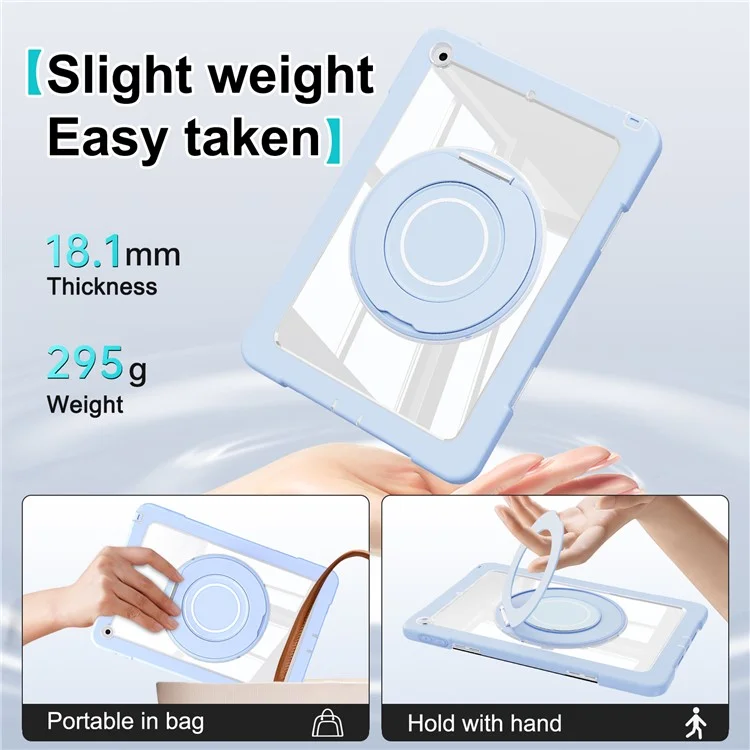 Чехол с вращающимся кольцо-подставкой для iPad 10.2 (2021) / (2020) / (2019) - Синий