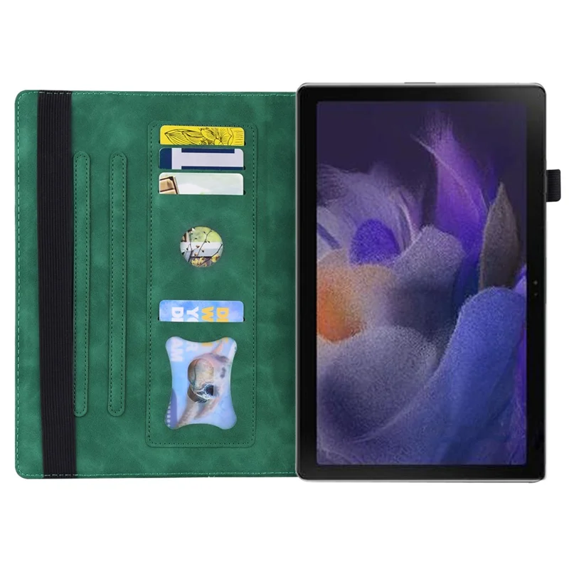 For Lenovo Xiaoxin Pad Pro 12.7 inch Case Card Holder Stand Folio Leather Tablet Cover - Green