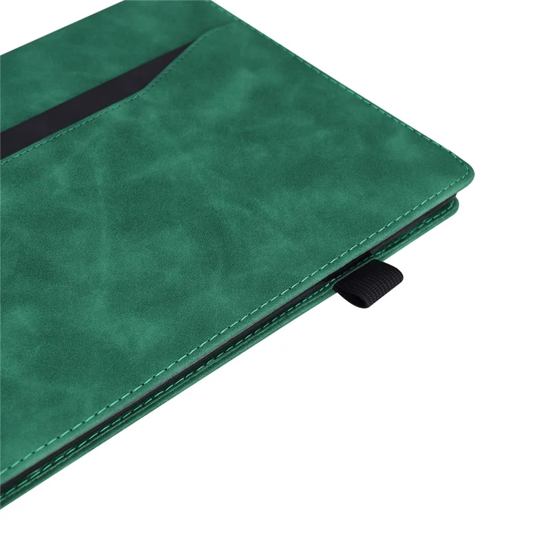 For Lenovo Xiaoxin Pad Pro 12.7 inch Case Card Holder Stand Folio Leather Tablet Cover - Green
