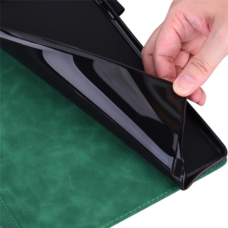 For Lenovo Xiaoxin Pad Pro 12.7 inch Case Card Holder Stand Folio Leather Tablet Cover - Green