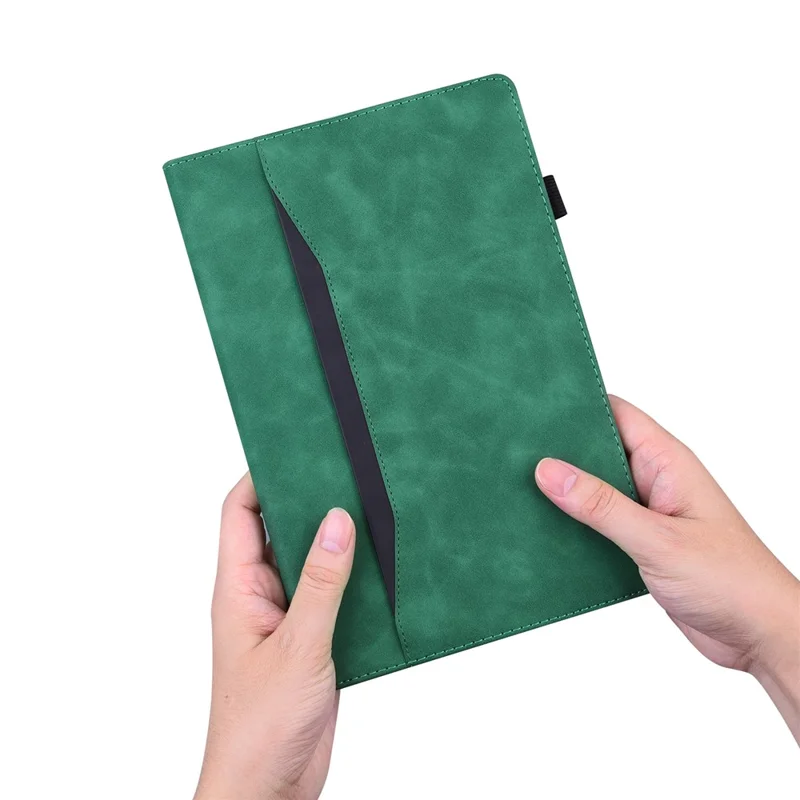 For Lenovo Xiaoxin Pad Pro 12.7 inch Case Card Holder Stand Folio Leather Tablet Cover - Green