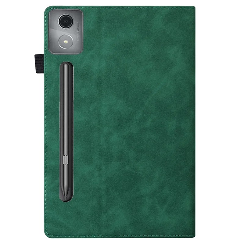 For Lenovo Xiaoxin Pad Pro 12.7 inch Case Card Holder Stand Folio Leather Tablet Cover - Green