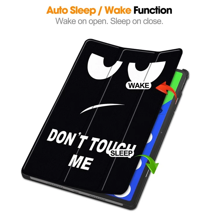 Pour Lenovo Xiaoxin Pad Pro 12.7 pouces Étui Motif Impression Cuir Support Housse Tablette - Ne me touchez pas