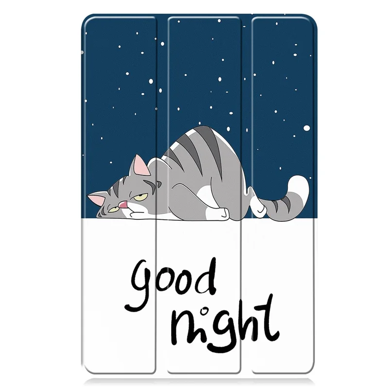 For Lenovo Xiaoxin Pad Pro 12.7 inch Case Pattern Print Leather Stand Tablet Cover - Cat