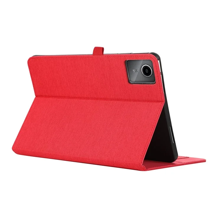 Für Lenovo Tab M11 Plus Lederetui mit Kartenfach Tuch-Textur Tablet-Ständer - Rot