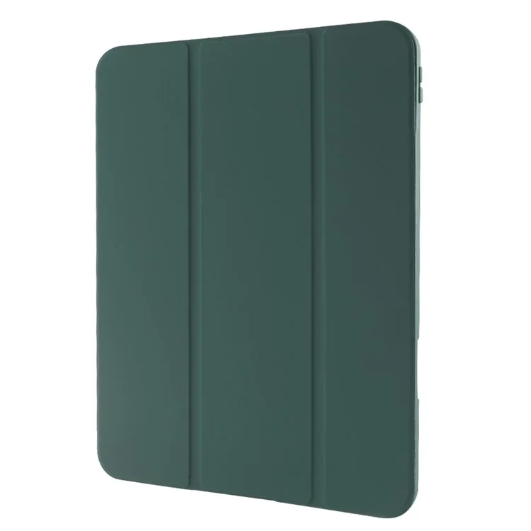 For iPad Pro 13 (2024) Protective Case Tri-Fold Stand PU Leather Tablet Cover - Green