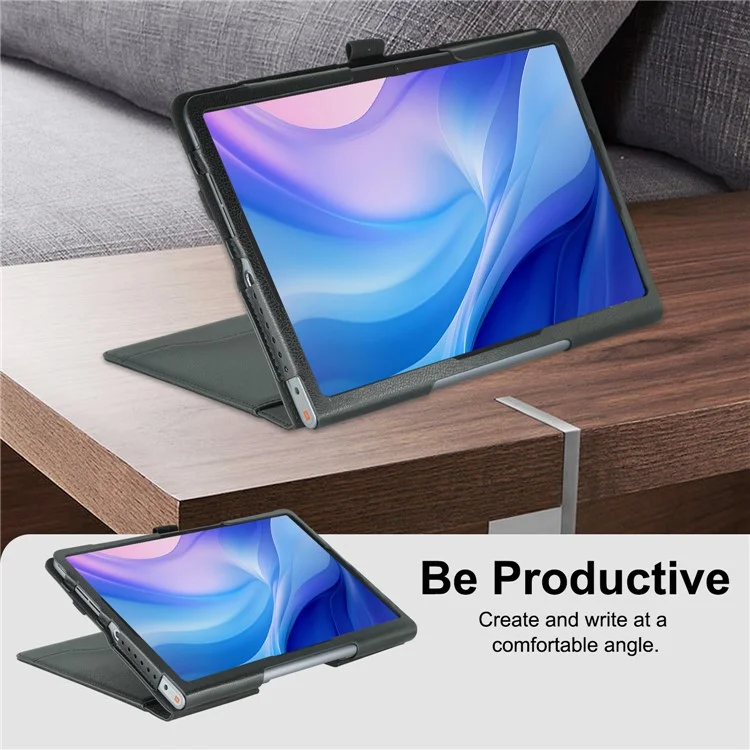 Para Lenovo Tab Plus TB351FU / Xiaoxin Pad Studio Funda de 11.5 pulgadas Soporte de Cuero PU Funda de Teléfono Tablet - Negro