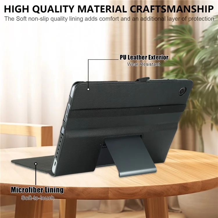 Para Lenovo Tab Plus TB351FU / Xiaoxin Pad Studio Funda de 11.5 pulgadas Soporte de Cuero PU Funda de Teléfono Tablet - Negro