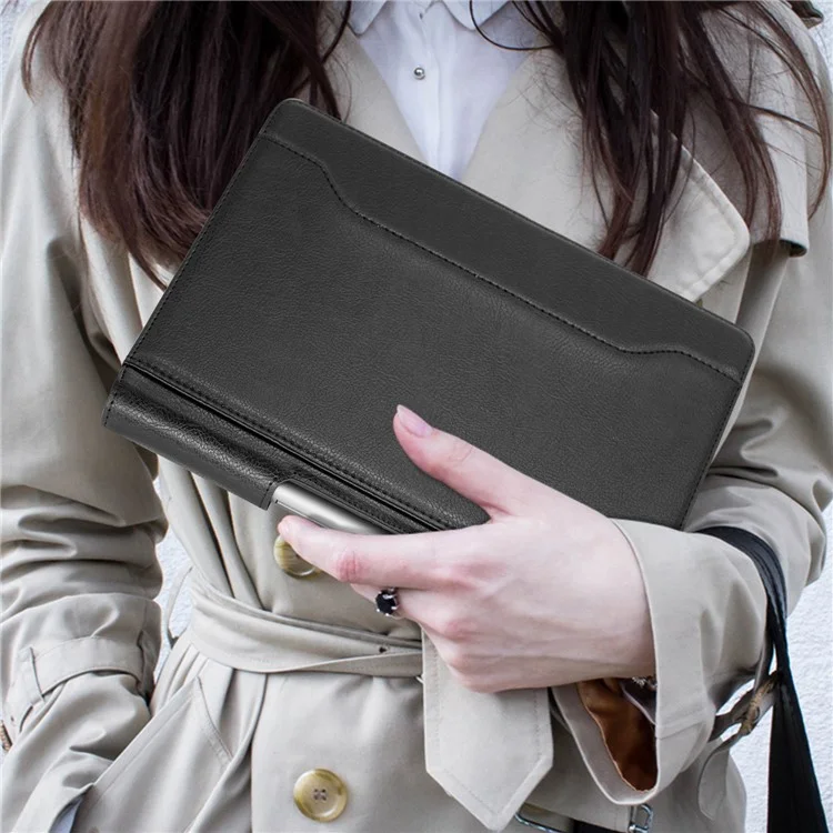 Para Lenovo Tab Plus TB351FU / Xiaoxin Pad Studio Funda de 11.5 pulgadas Soporte de Cuero PU Funda de Teléfono Tablet - Negro