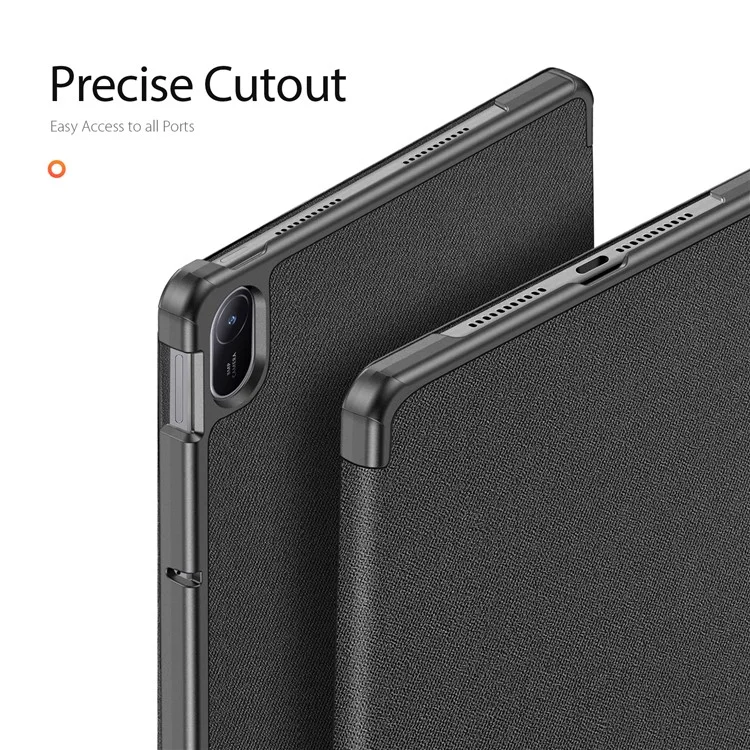 DUX DUCIS Domo Series for Huawei MatePad SE 11 Case Tri-Fold Stand Leather Cover Auto Wake / Sleep - Black