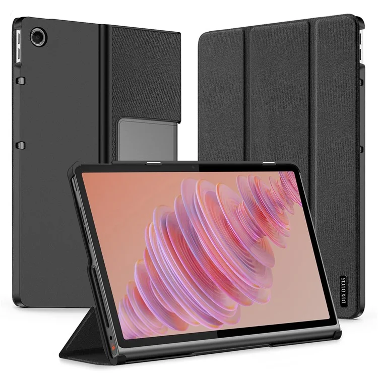 DUX DUCIS Domo Series per Lenovo Tab Plus Custodia in pelle Tri-Fold Stand Anti-Graffio Custodia per tablet - Nero