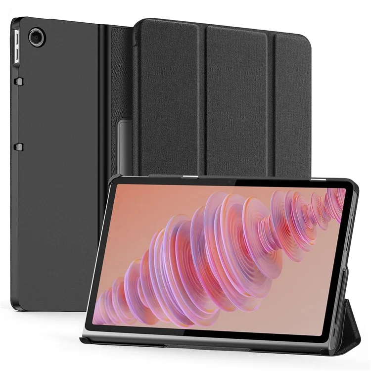 DUX DUCIS Domo Series per Lenovo Tab Plus Custodia in pelle Tri-Fold Stand Anti-Graffio Custodia per tablet - Nero