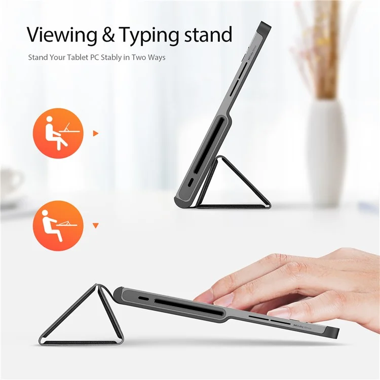 DUX DUCIS Domo Series per Lenovo Tab Plus Custodia in pelle Tri-Fold Stand Anti-Graffio Custodia per tablet - Nero