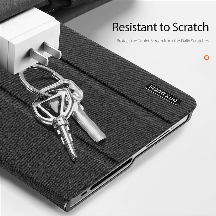 DUX DUCIS Domo Series per Lenovo Tab Plus Custodia in pelle Tri-Fold Stand Anti-Graffio Custodia per tablet - Nero