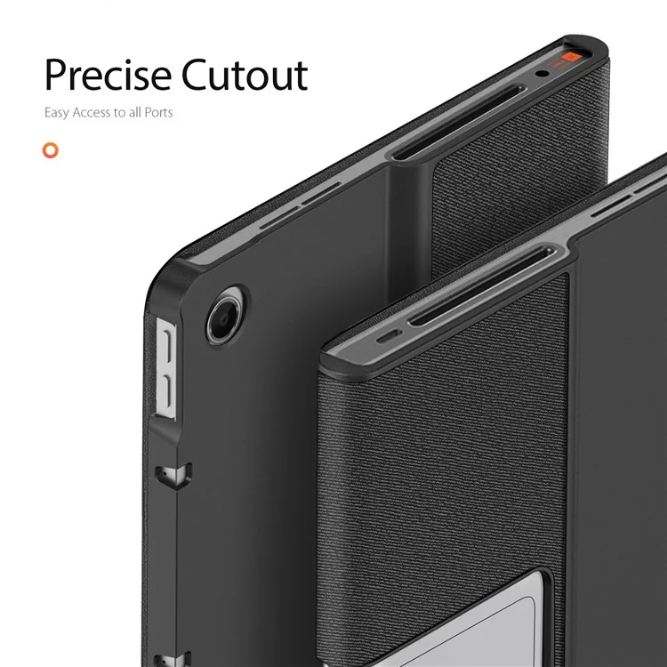 DUX DUCIS Domo Series per Lenovo Tab Plus Custodia in pelle Tri-Fold Stand Anti-Graffio Custodia per tablet - Nero
