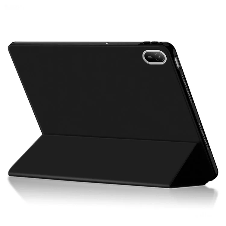 Pour Huawei Matepad SE 11 Boîtier PU Leather TPU Back Full Protection Trifold Stand Tablet Cover - Noir
