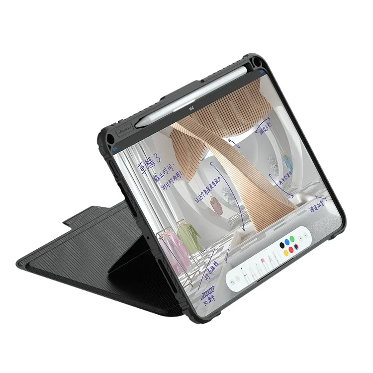 NILLKIN For iPad Pro 11 (2024) Shockproof Case Detachable Backlight Keyboard Case