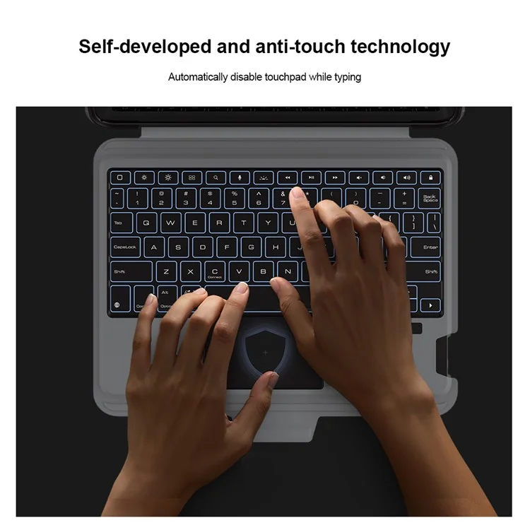 NILLKIN For iPad Pro 13 (2024) Shockproof Case Detachable Backlight Keyboard Case
