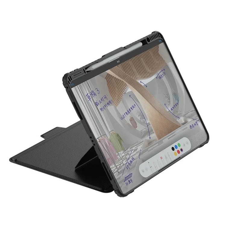 NILLKIN For iPad Pro 13 (2024) Shockproof Case Detachable Backlight Keyboard Case