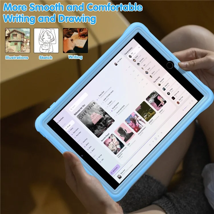 For iPad 10.2 (2021) / (2020) / (2019) Case Cute Dolphin Kickstand PC+Silicone+TPU Tablet Cover