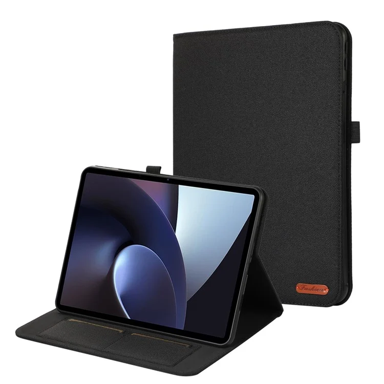 Para o OnePlus Pad Pro Leather Casal Holder Tecte Teclet Stand Tampo - Preto
