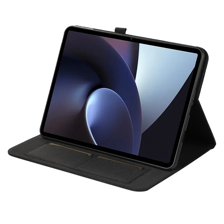 Para o OnePlus Pad Pro Leather Casal Holder Tecte Teclet Stand Tampo - Preto