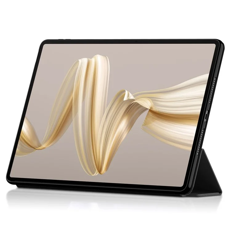 Для Huawei Matepad Pro 12.2 (2024) Case pu Кожа TPU TPU Триполд Триполд Крышка Таблетки - Черный