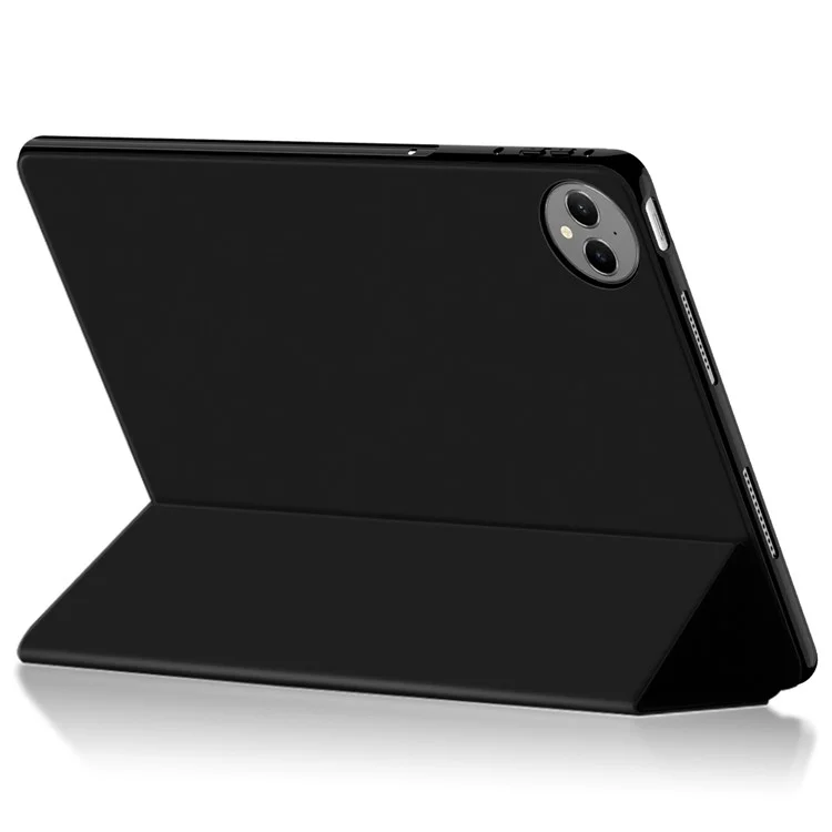 Для Huawei Matepad Pro 12.2 (2024) Case pu Кожа TPU TPU Триполд Триполд Крышка Таблетки - Черный