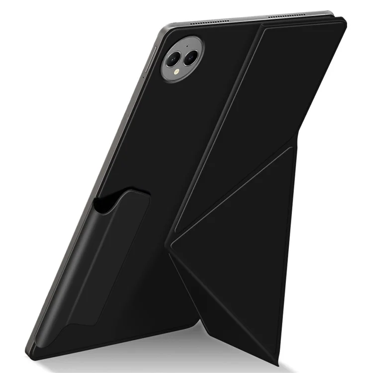 For Huawei MatePad Pro 12.2 (2024) Leather Case Origami Stand Magnetic Tablet Cover Auto Wake / Sleep - Black