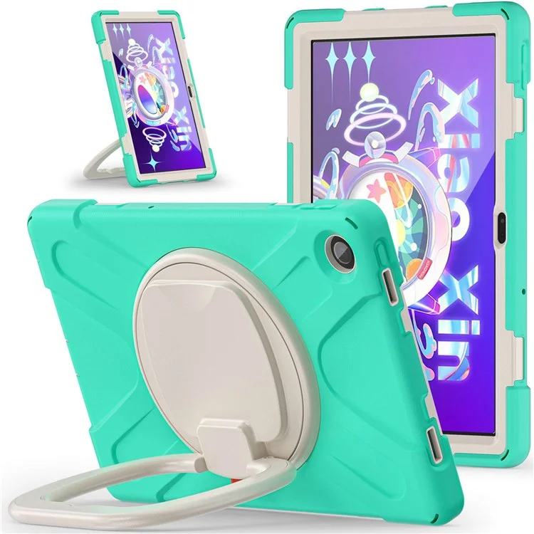 Pour Lenovo Tab M10 Plus (Gen 3) Tb-125f / Tb-128f PC + Silicone Anti-drop Case Anti-wear Anti-shock Couver - Menthe Verte