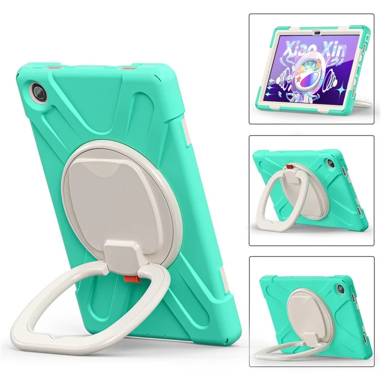 Pour Lenovo Tab M10 Plus (Gen 3) Tb-125f / Tb-128f PC + Silicone Anti-drop Case Anti-wear Anti-shock Couver - Menthe Verte