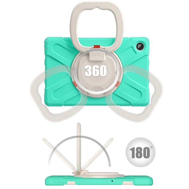 Pour Lenovo Tab M10 Plus (Gen 3) Tb-125f / Tb-128f PC + Silicone Anti-drop Case Anti-wear Anti-shock Couver - Menthe Verte