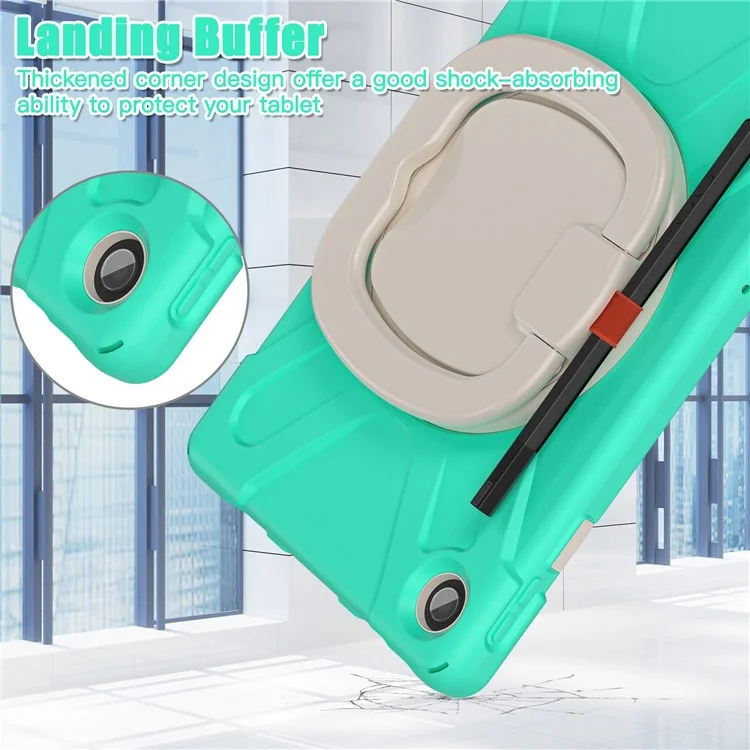 Pour Lenovo Tab M10 Plus (Gen 3) Tb-125f / Tb-128f PC + Silicone Anti-drop Case Anti-wear Anti-shock Couver - Menthe Verte