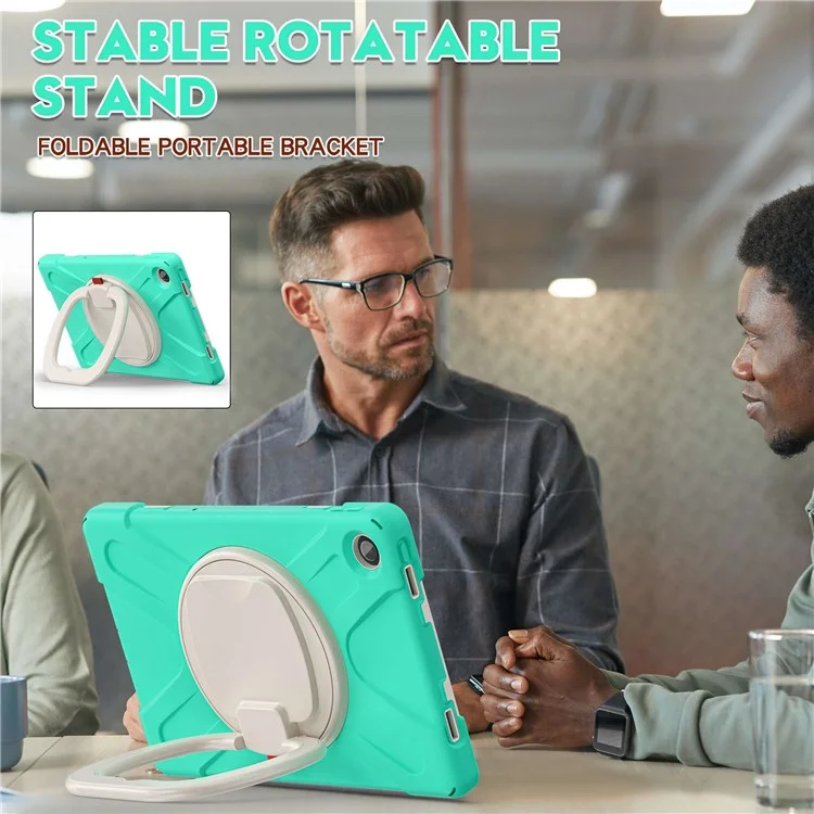 Pour Lenovo Tab M10 Plus (Gen 3) Tb-125f / Tb-128f PC + Silicone Anti-drop Case Anti-wear Anti-shock Couver - Menthe Verte