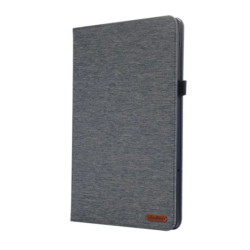 For Lenovo Xiaoxin Pad Pro 12.7 inch Leather Case Card Holder Cloth Texture Tablet Stand Cover - Blue