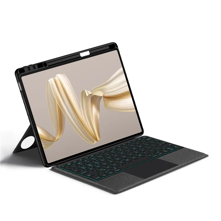 Para Huawei MatePad Pro 12.2 (2024) Case de Cuero + Teclado Bluetooth Con Pistas de Luz de Fondo