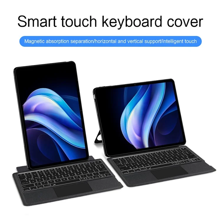 For vivo Pad3 Leather Case + Bluetooth-compatible Keyboard with Backlight Trackpad