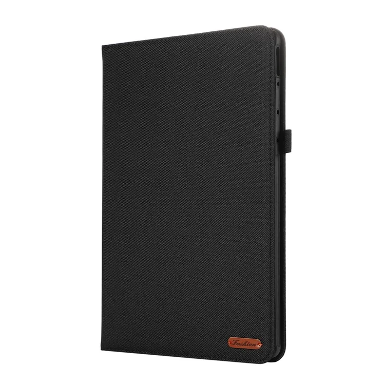 Чехол для Huawei MatePad Pro 12.2 (2024) из искусственной кожи с держателем для карт, тканевой текстурой и подставкой для планшета - черный