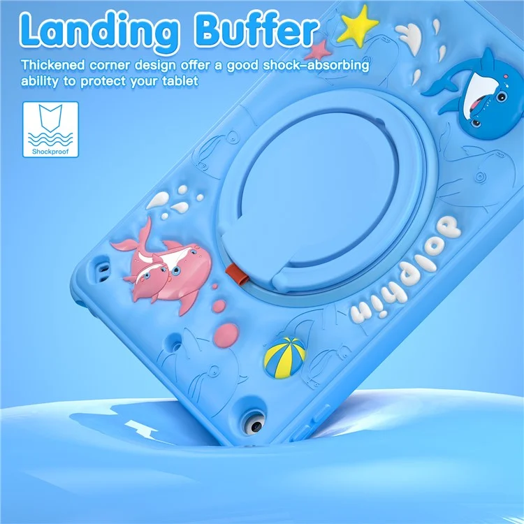 Для Ipad 10.9 (2022) Case Cuest Mute Dolphin Pc+силикон+тпу