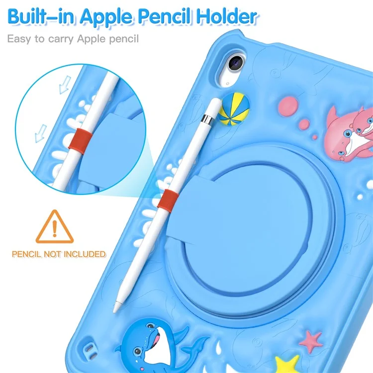Для Ipad 10.9 (2022) Case Cuest Mute Dolphin Pc+силикон+тпу