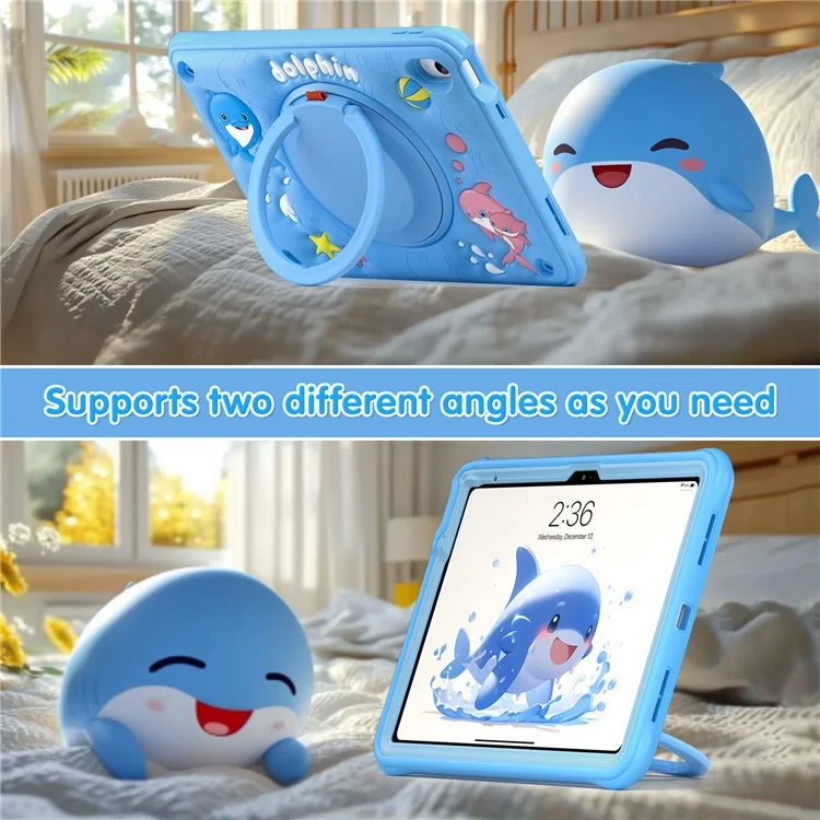 Для Ipad 10.9 (2022) Case Cuest Mute Dolphin Pc+силикон+тпу