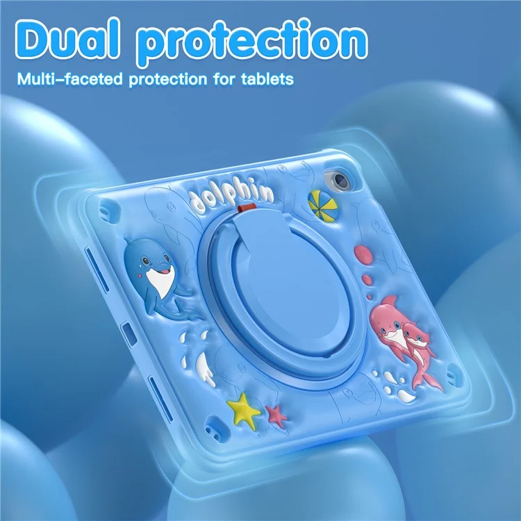Для Ipad 10.9 (2022) Case Cuest Mute Dolphin Pc+силикон+тпу