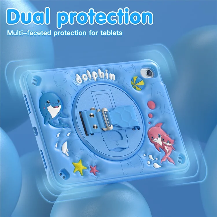 Para Ipad 10.9 (2022) Case Fofa de Golfinho Pc+silicone+tampa de Tablet Tpu