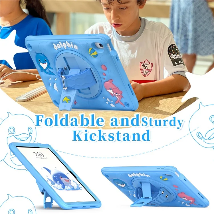Para Ipad 10.9 (2022) Case Fofa de Golfinho Pc+silicone+tampa de Tablet Tpu