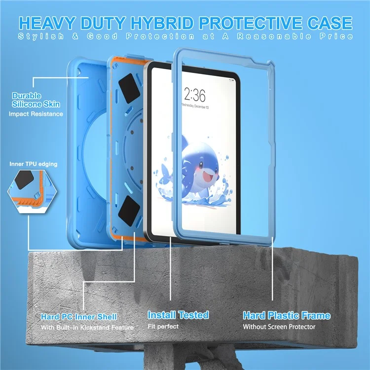 Para Ipad 10.9 (2022) Case Fofa de Golfinho Pc+silicone+tampa de Tablet Tpu