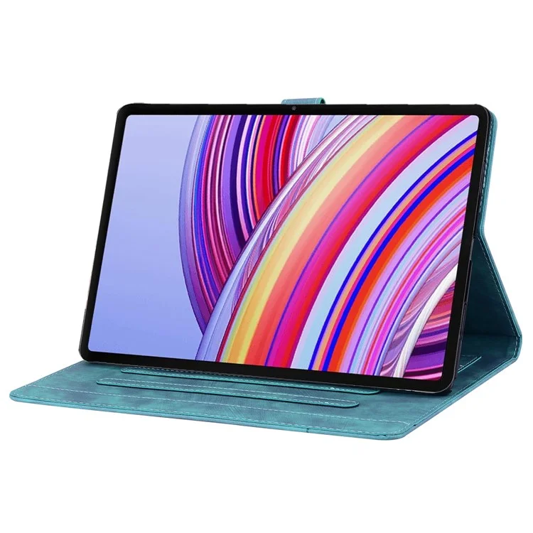Pour Xiaomi Redmi Pad Pro Case Card Slots Tablet en Cuir Stand Folio Cover Flower Cat - - Vert