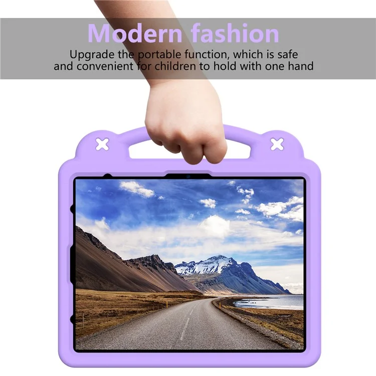 für ipad pro 13 (2024) / luft 13 (2024) / ipad pro 12.9 (2022) /(2021) /(2020) /(2018) fall kinder eva tablet cover - lila