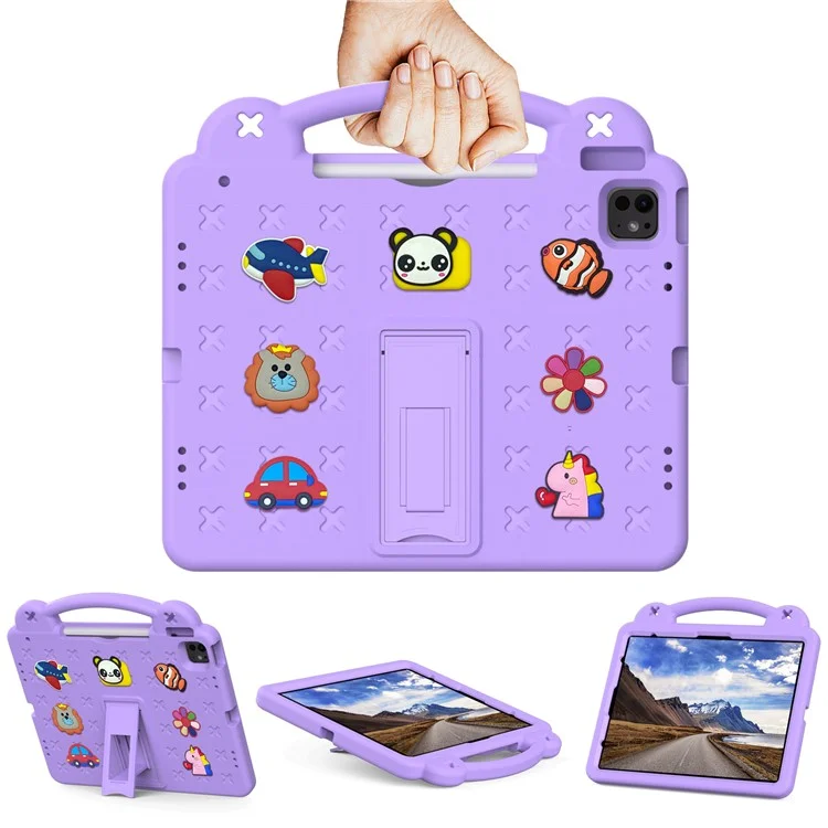 für ipad pro 13 (2024) / luft 13 (2024) / ipad pro 12.9 (2022) /(2021) /(2020) /(2018) fall kinder eva tablet cover - lila
